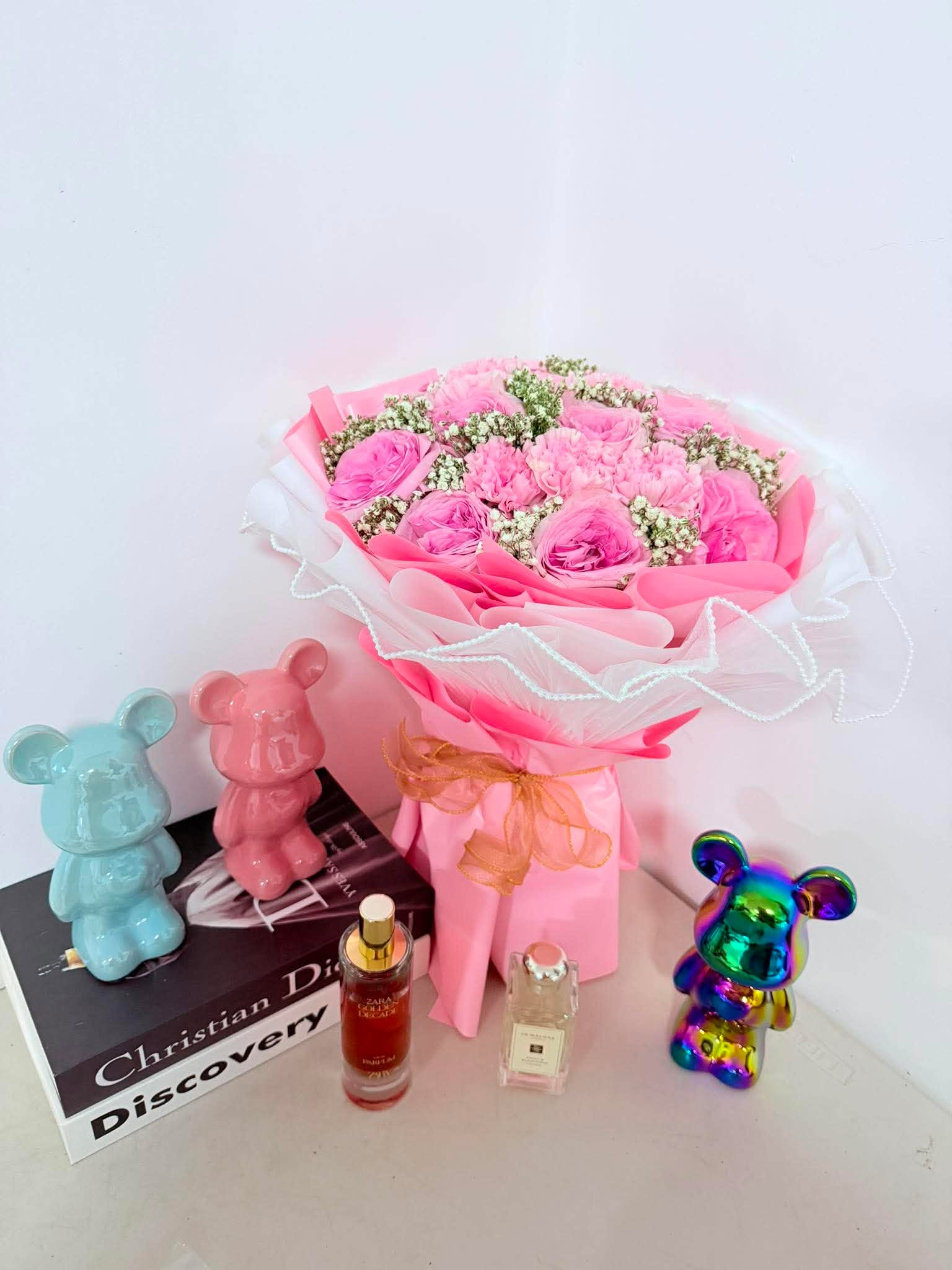 Pink Rose & Carnation Bouquet
