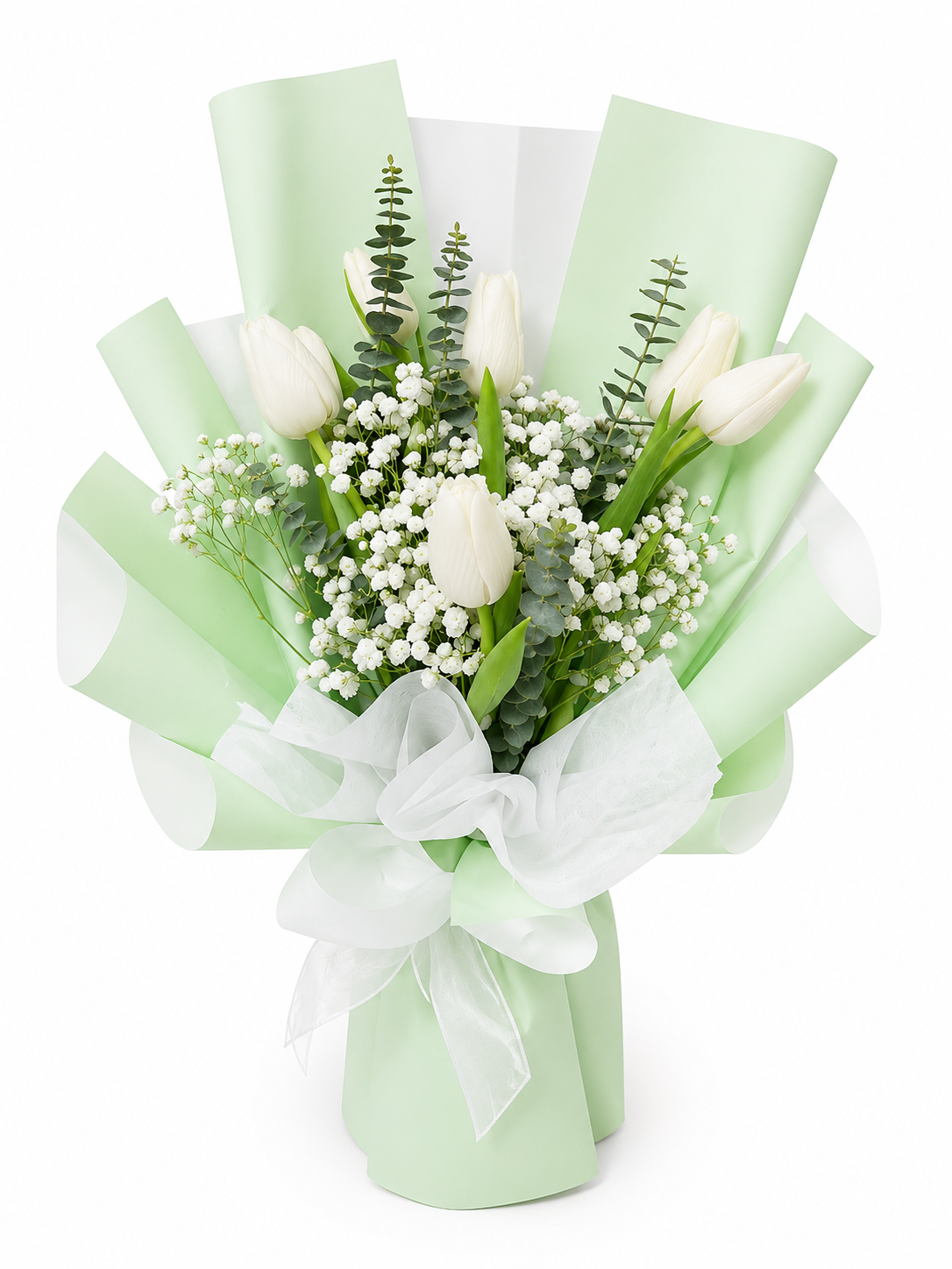 White Tulip Elegance Bouquet