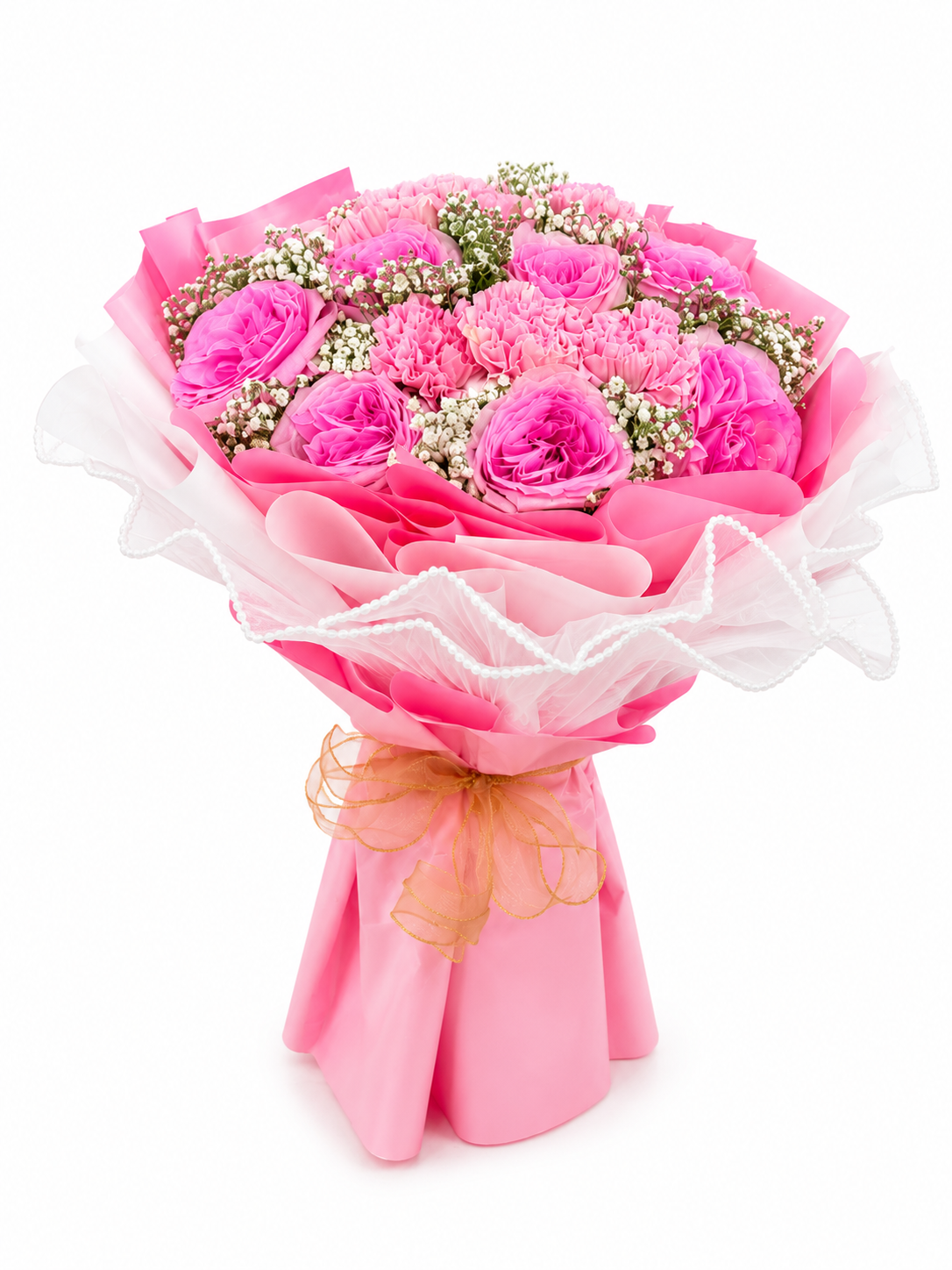 Pink Rose & Carnation Bouquet